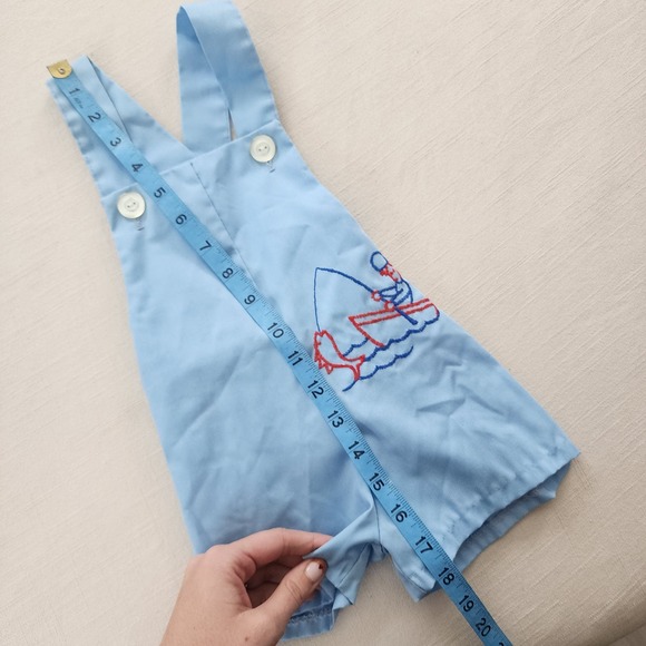 Vintage Fisherman Embroidered Romper 2t - Picture 3 of 5
